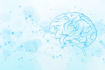 2d illustration Human health brain 