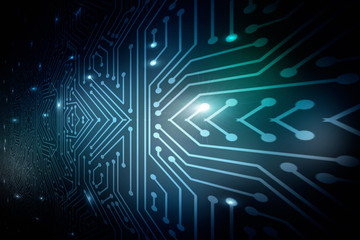 2d illustration Abstract futuristic electronic circuit technology background