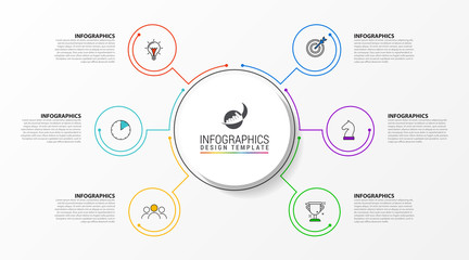 Infographic design template. Creative concept with 6 steps