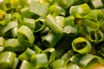 Lauch, Hintergrund, Textur, Grün, geschnitten, frisch, Frühlingszwiebeln