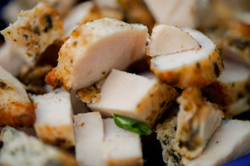 Hühnerfleisch, fleisch, gewürzt, pikant, struktur, lecker, essen, macro, Hintergrundbild, Makro