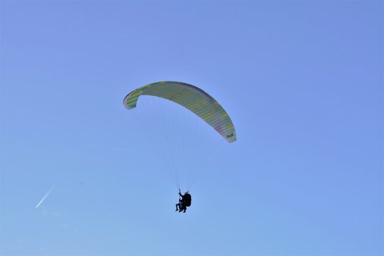 paragliding in the sky