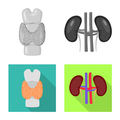 Vector illustration of biology and scientific sign. Collection of biology and laboratory vector icon for stock.