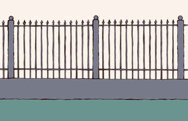 Fence. Vector drawing