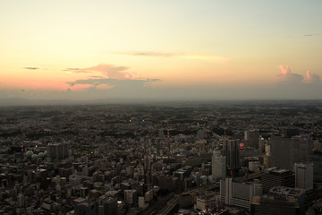 Fototapeta premium Sunset photo from Landmark Tower