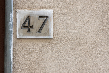 47, ancient house number Europe, concept number 
