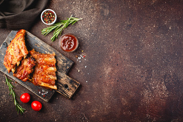 Roasted barbecue pork ribs