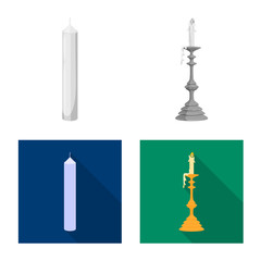 Fototapeta premium Isolated object of relaxation and flame icon. Set of relaxation and wax vector icon for stock.