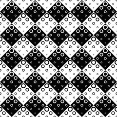 Monochrome geometrical circle pattern background - black and white abstract vector design from circles