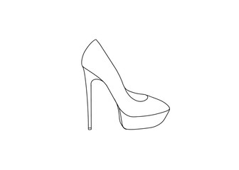 high heel shoes isolated on white background
