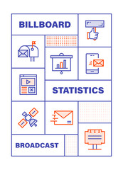 Modern Flat Line Color illustration Concept for Advertising. Concepts web banner and printed materials. Vector Illustration