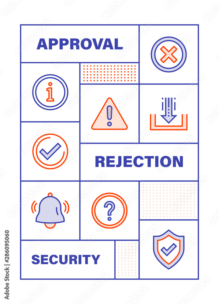 Poster Modern Flat Line Color illustration Concept for Basic Interface. Concepts web banner and printed materials. Vector Illustration