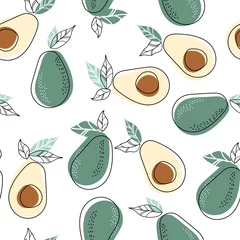 Behang Avocado set pictogrammen