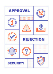 Modern Flat Line Color illustration Concept for Basic Interface. Concepts web banner and printed materials. Vector Illustration