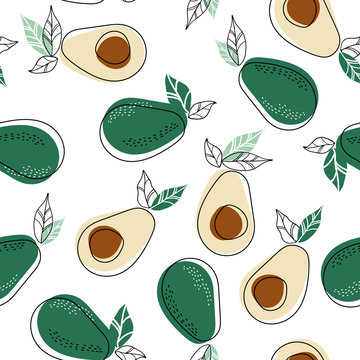 seamless pattern with fruits and vegetables