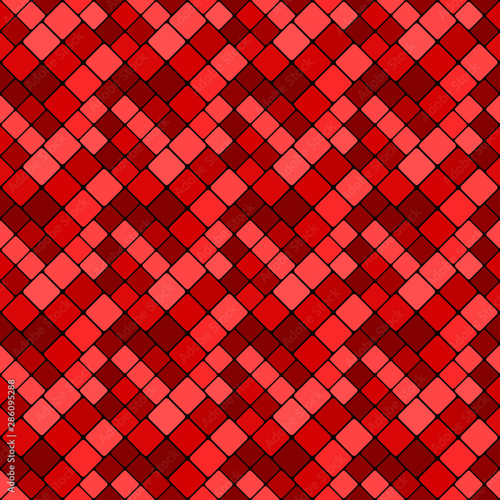 Poster square pattern background design - repeating red abstract geometrical vector graphic