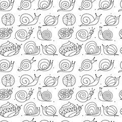 Funny snails, seamless pattern for your design