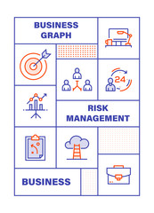 WebModern Flat Line Color illustration Concept for Business. Concepts web banner and printed materials. Vector Illustration