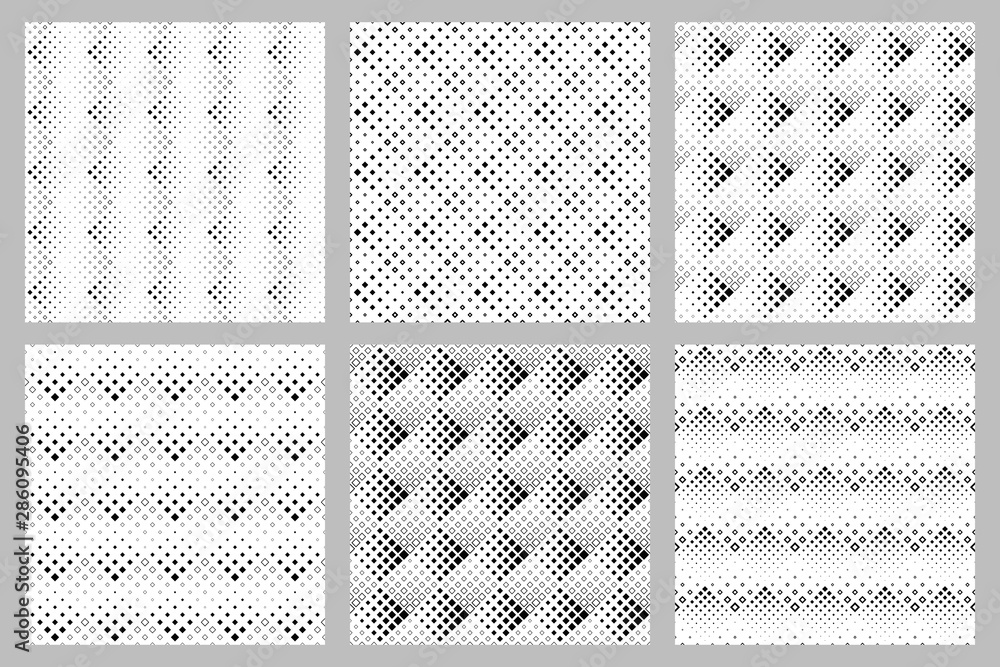 Poster seamless square pattern background collection - repeating geometrical vector graphic designs from sq