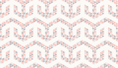 Vector seamless geometric texture with colored triangles.