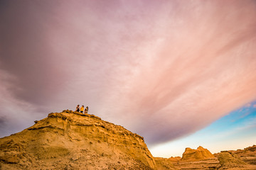 Xinjiang Wuerhe devil city fire clouds scenery