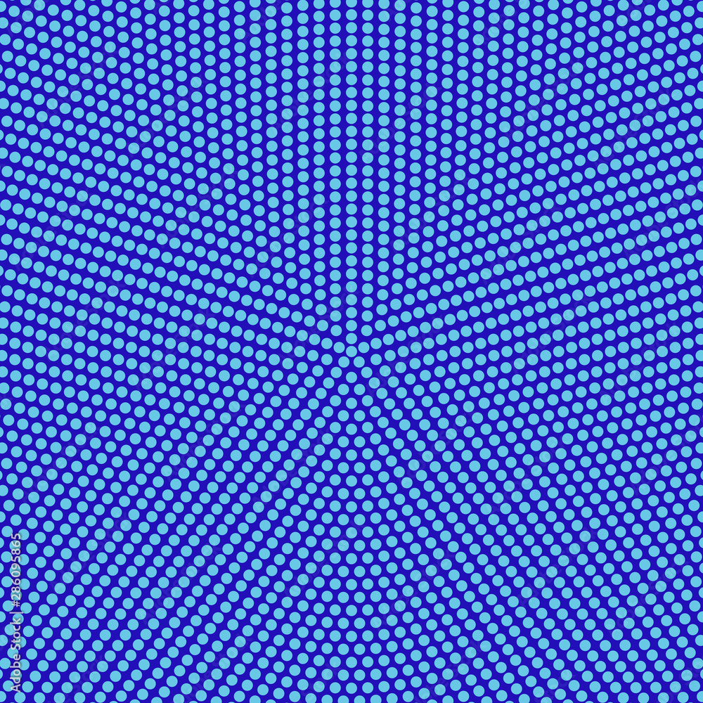 Aufkleber retro halftone circular dot pattern background - blue abstract vector graphic design