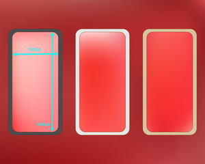Mesh, coral colored phone backgrounds kit.