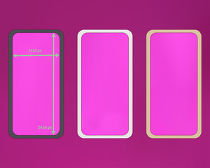 Mesh, magenta colored phone backgrounds kit.