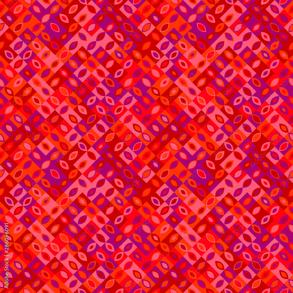 Poster Seamless colorful random curved shape pattern background - abstract vector graphic design
