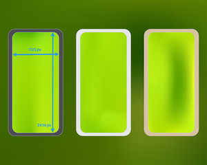 Mesh, green colored phone backgrounds kit.