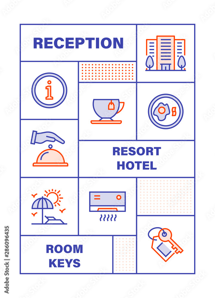 Poster modern flat line color illustration concept for holidays.. concepts web banner and printed materials