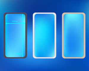 Mesh, azure colored phone backgrounds kit.