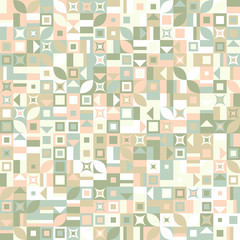 Geometrical mosaic pattern background design - abstract colorful vector graphic