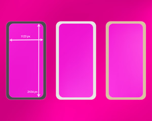 Mesh, pink colored phone backgrounds kit.