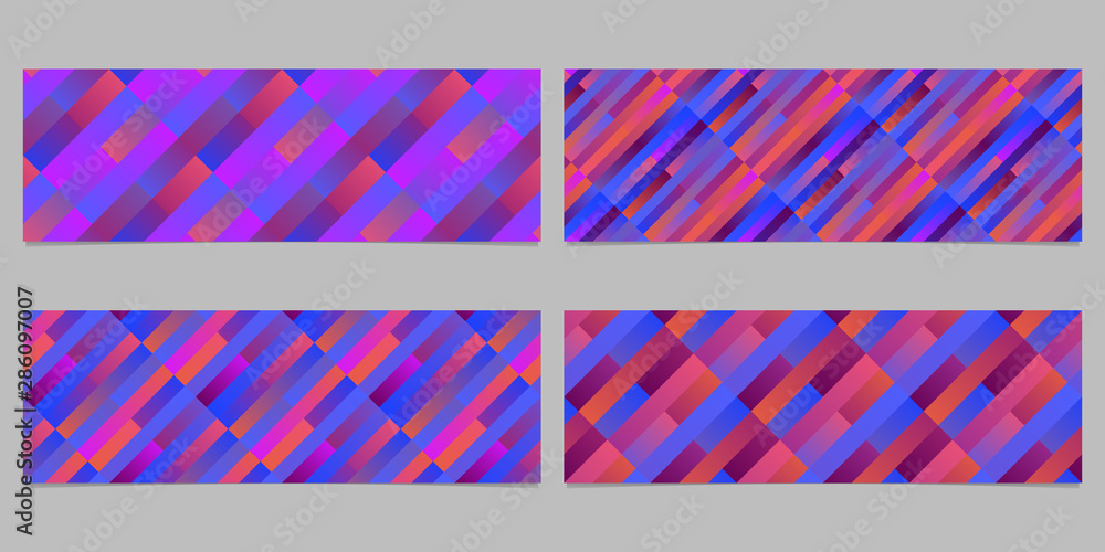 Poster gradient stripe pattern banner background set - abstract vector graphic