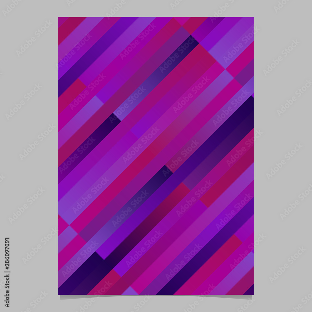 Poster geometrical colorful trendy gradient diagonal rectangle flyer background - abstract vector brochure 