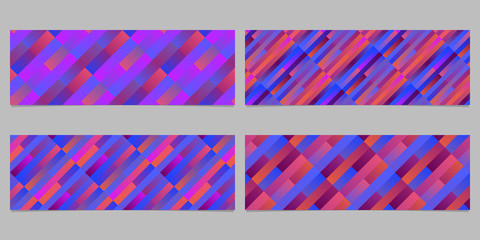 Gradient stripe pattern banner background set - abstract vector graphic © David Zydd