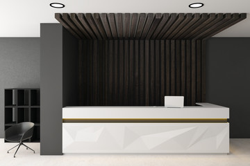 Front view of modern reception
