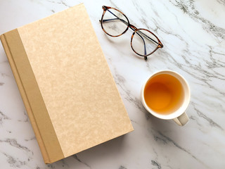 Teacups, glasses and fiction books