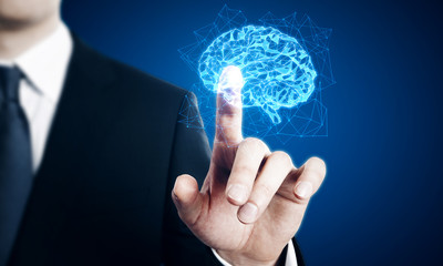 Creative polygonal brain