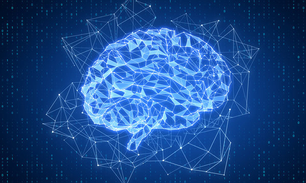 Creative polygonal brain