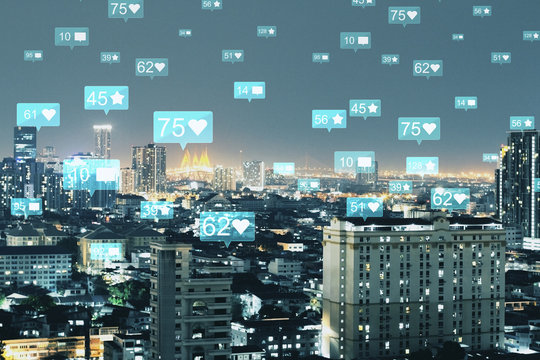 Night Bangkok social media wallpaper