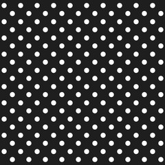 Black and white seamless polka dot pattern 