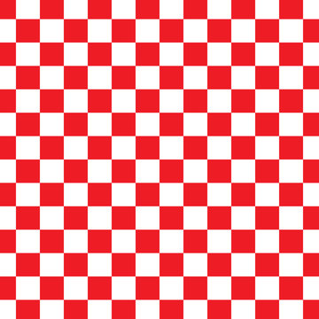 Red And White Checkered Background.