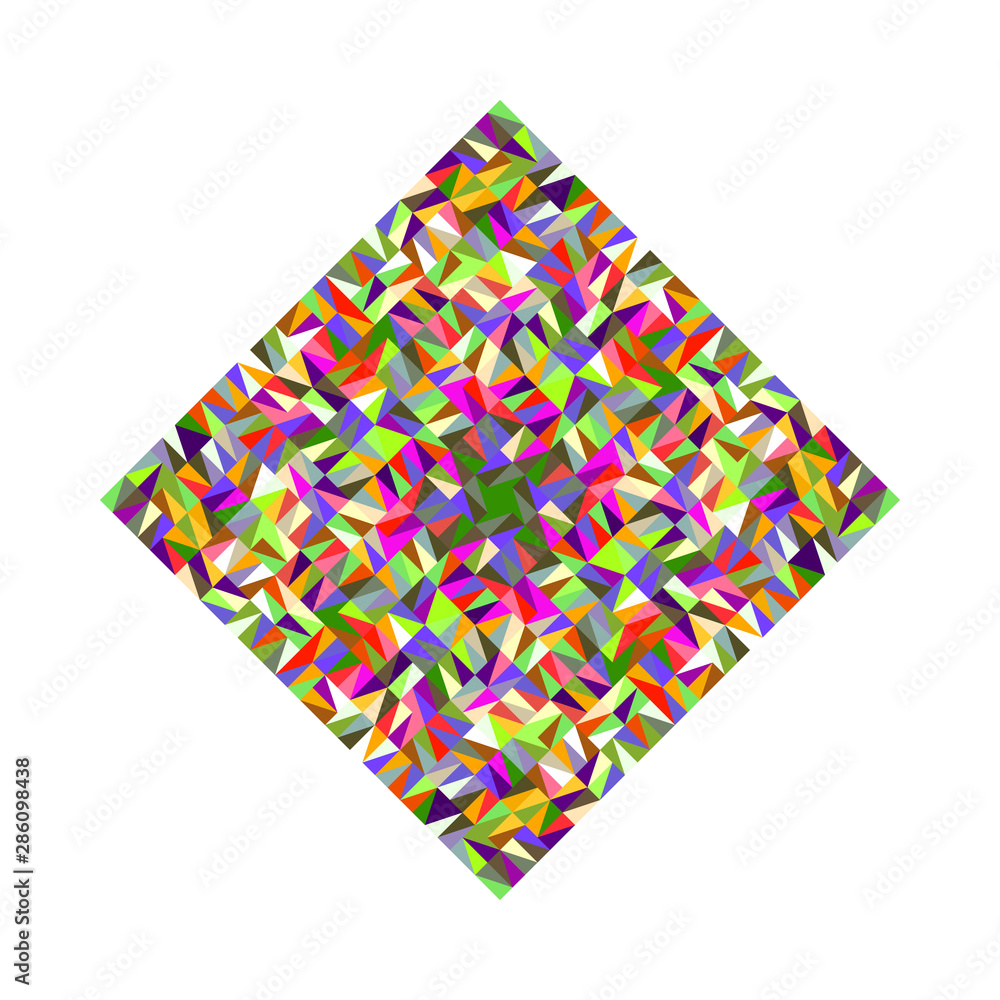 Poster abstract colorful mosaic polygon symbol template - geometrical ornamental vector element