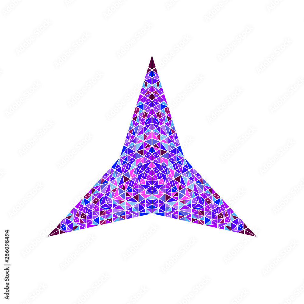Poster abstract mosaic star logo template - geometric geometrical colorful polygonal vector element from tr