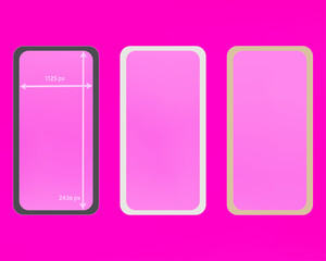 Mesh, pink colored phone backgrounds kit.