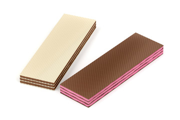 Strawberry and chocolate wafers