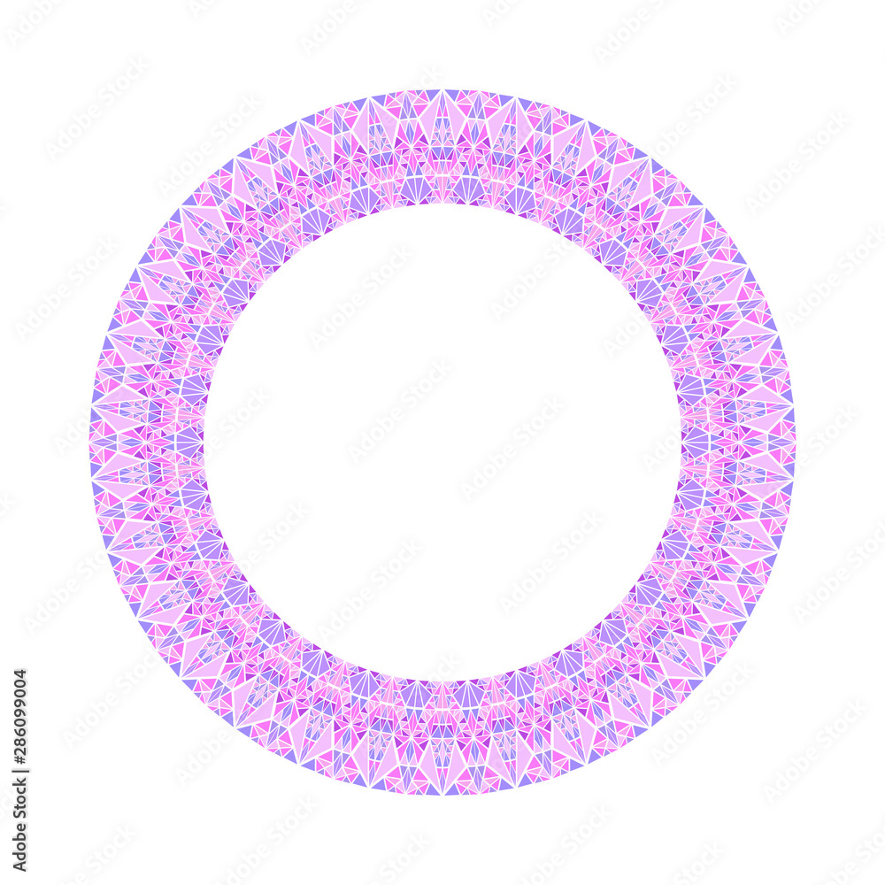 Aufkleber colorful abstract triangular mosaic frame - circular round vector element on white background