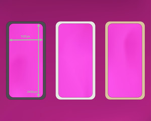 Mesh, magenta colored phone backgrounds kit.